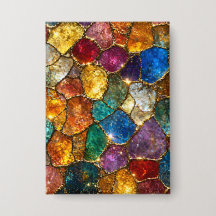 Padrão contínuo de mosaico de cristal colorido de 