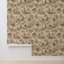 Padrão contínuo de Toile do Deserto Ocidental Vint