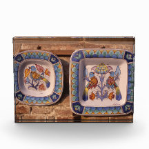 Padrão da pomba na placa de poster de cerâmica tra