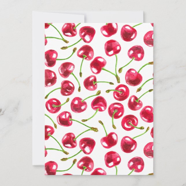 Padrão das cerejas de aquarela (Frente)