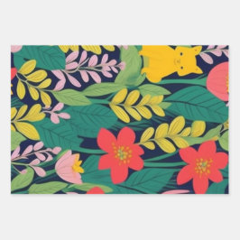 Padrão das folhas florais da selva