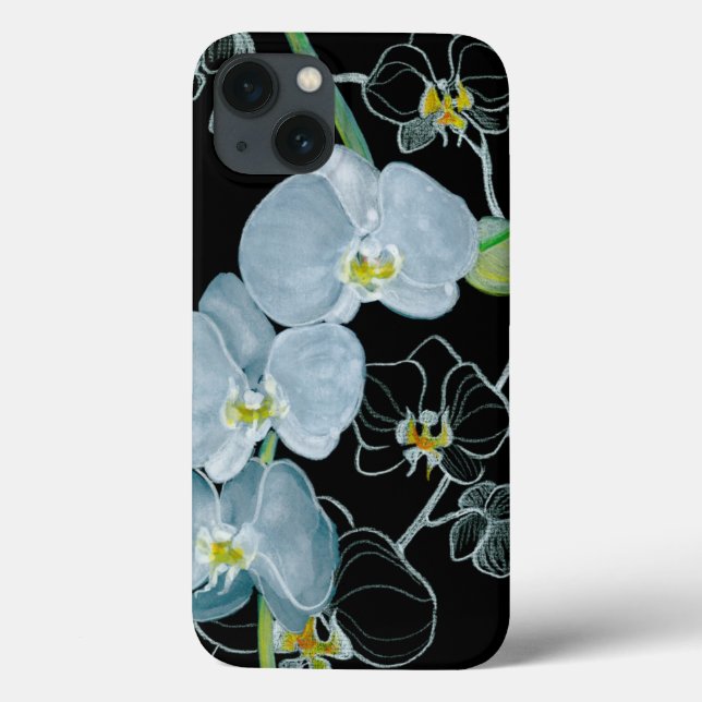 Padrão das Orquídeas Brancas da Aquarela (Verso)