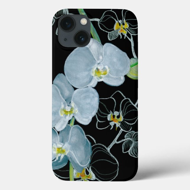Padrão das Orquídeas Brancas da Aquarela (Verso)