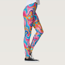 Padrão de abstrato 1194 em arte fluida - Leggings
