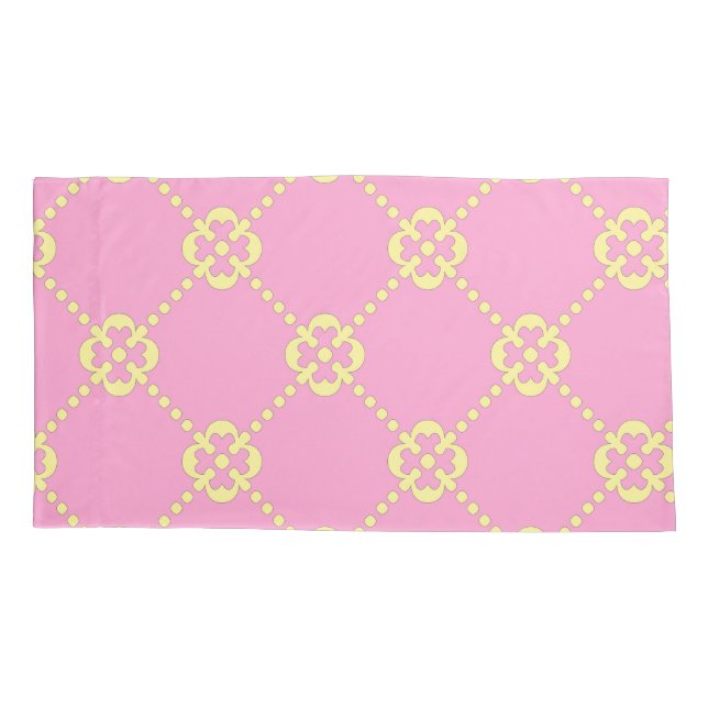 Padrão de abstrato cor-de-rosa e amarelo (Verso)