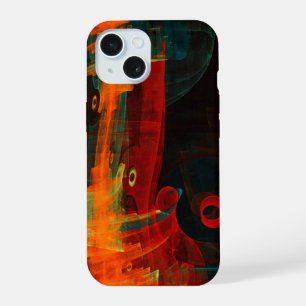 Padrão de Abstrato de Arte Moderno Vermelho Azul-L