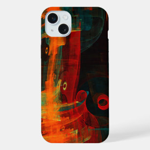 Padrão de Abstrato de Arte Moderno Vermelho Azul-L