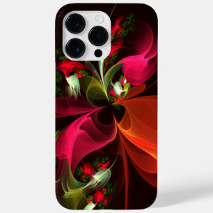 Padrão de Abstrato de Arte Vermelha Verde Floral M