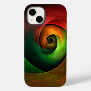 Padrão de Abstrato de Arte Vermelha Verde Floral M