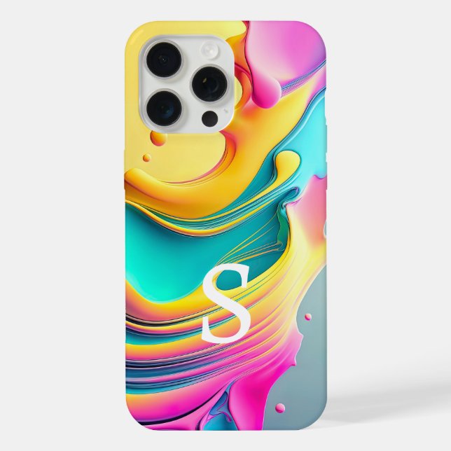 Padrão de Abstrato de Monograma Personalizado de N (Verso)