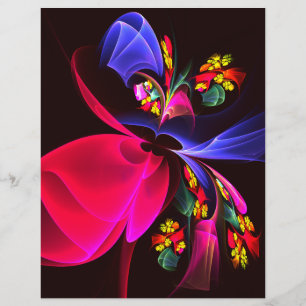 Padrão de Abstrato Floral Moderno Colorido #06