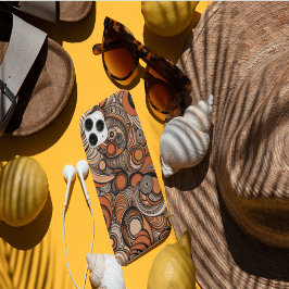 Padrão de Abstrato Laranja de Pêssego Moderno