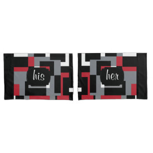 Padrão de Abstrato vermelho, preto e branco