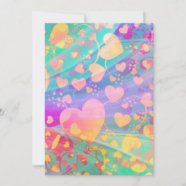 Padrão de Amor Coração Pastel Design (Frente)