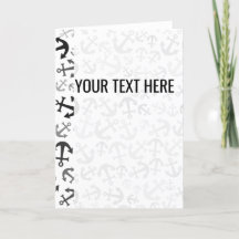 Padrão de Âncora Marinha Preto e Branco Anúncio