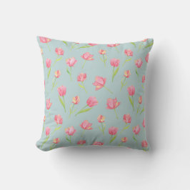 Padrão de Aquarela com Almofada Redonda Rosa Delic