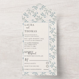 Padrão de aquarela de folhagem rústica Casamento
