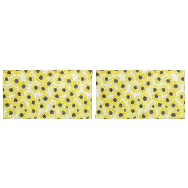 Padrão de aquarela de Sunflower (Frente - conjunto)