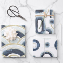 Padrão de aquarela dourada azul marmoreado