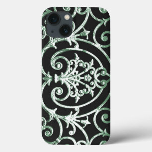 Padrão de arabesco verde e preto Case-Mate iPhon