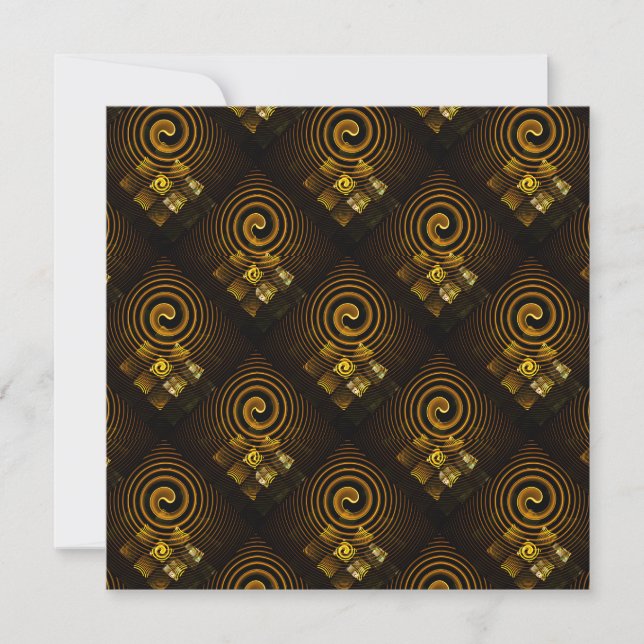 Padrão de Arte Abstrata Boho Moderno Elegante Dour (Frente)