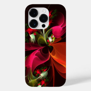 Padrão de Arte Abstrata Moderna Floral Verde Verme