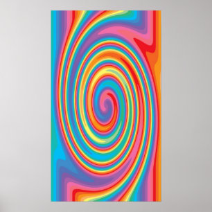 Padrão de arte colorido de pintorno poster