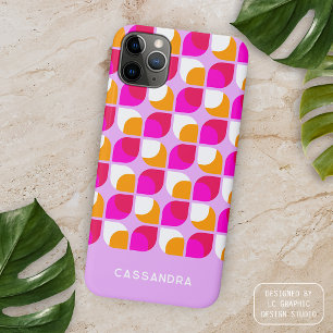 Padrão de Arte do Século Médio Laranja Cor-de-Rosa