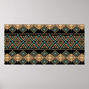 Padrão de arte tribal. Impressão geométrica ét