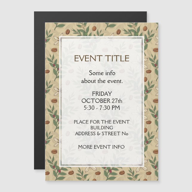 Padrão de Árvore de Café (Frente/Verso)