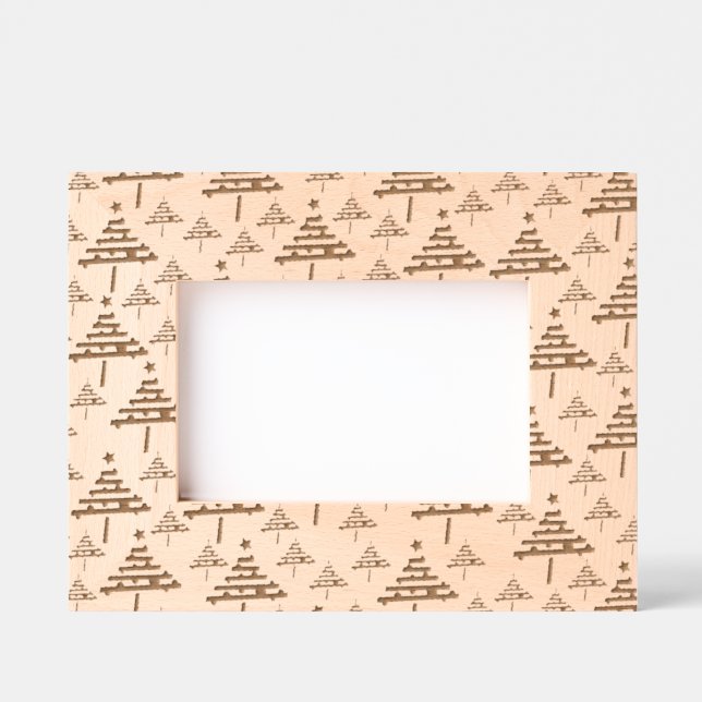 Padrão de Árvore de Natal Branca Moderna Preta (Front)