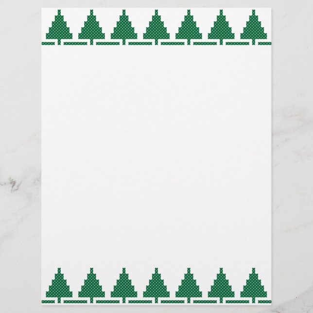Padrão de árvores verdes de Natal (Frente)