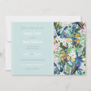 Padrão de Aves das Flores de Mola de Aquarela