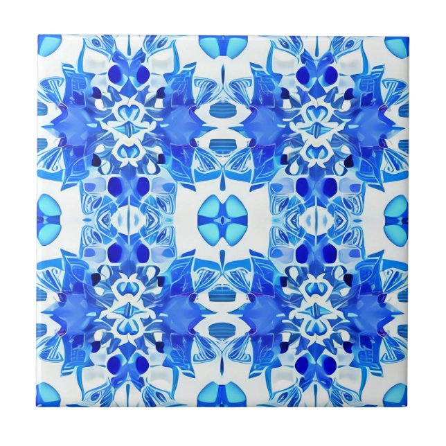 Padrão de Azulejo de cobalto azul e branco (Frente)