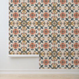 Padrão de Azulejo Floral Rustic Mediterrânica