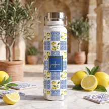 Padrão de Azulejo Nome Monograma de Limão Francês 