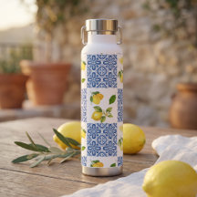 Padrão de Azulejo País Francês Mediterrâneo Limão