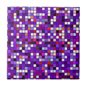 Padrão de Azulejos quadrados multicolorido púrpura