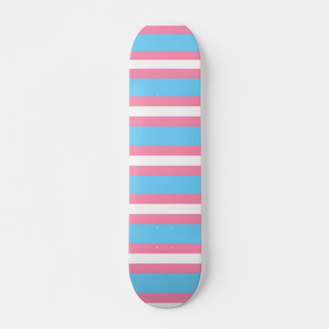 padrão de bandeira trans em skateboard (Frente)