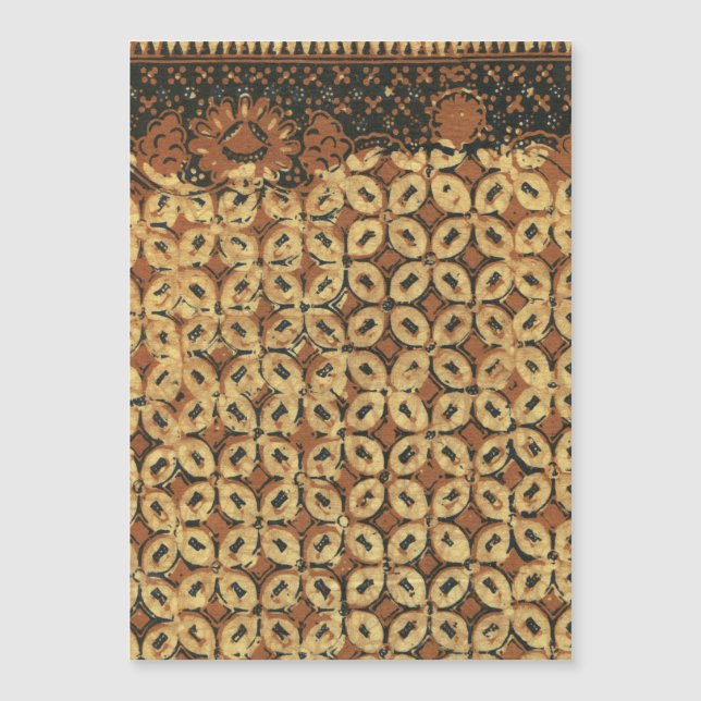 Padrão de Batik Kawung Indonésio Vintage Rústico (Frente)