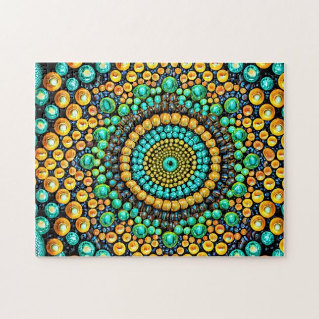 Padrão de Bead 3 Quebra-cabeça de arte do cérebro  (Horizontal)