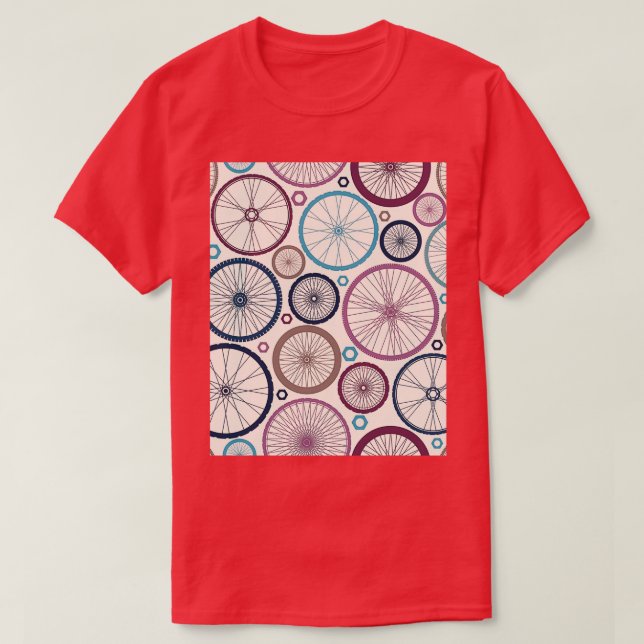 Padrão de bicicletas - Camisa gráfica T (Frente do Design)
