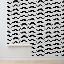 Padrão de bigode preto e branco