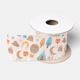 Padrão de Boho Bonito em Castanho