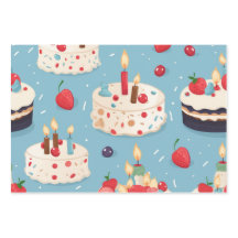 Padrão de bolos de aniversário felizes e vibrantes