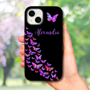 Padrão de borboleta Cor-de-rosa e preto