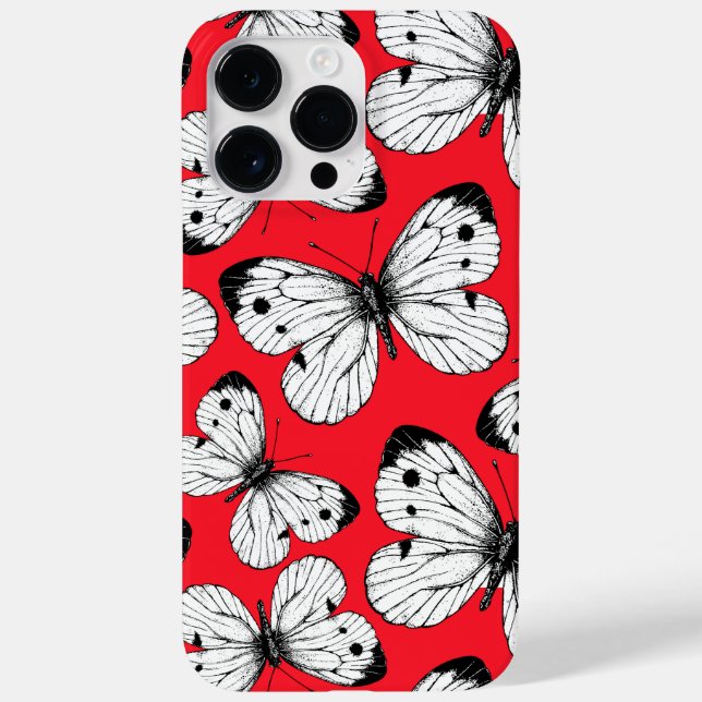 Padrão de borboleta de repolho em vermelho (Verso)