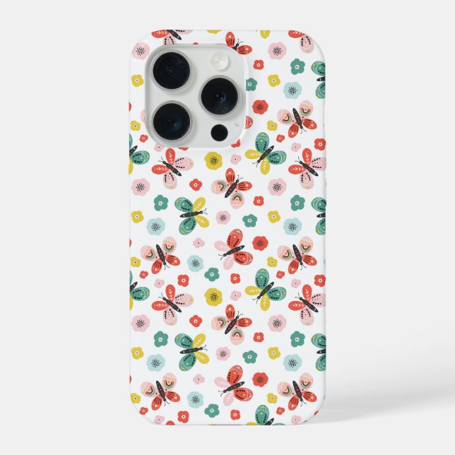 Padrão de Borboleta e Floral (Verso)