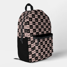 Padrão de borboleta preta e rosa verificado