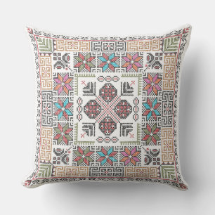Padrão de Bordado Almofada Arte Tatreez Palestina